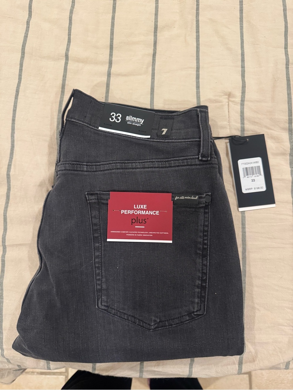 7 For All Mankind Slimmy Men's Jeans - Black